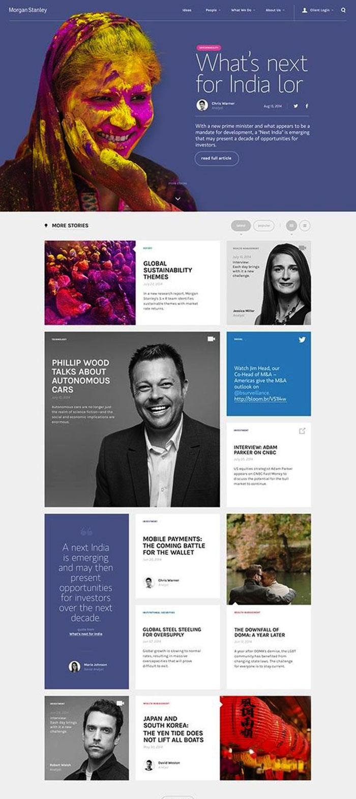 sample modern web layout