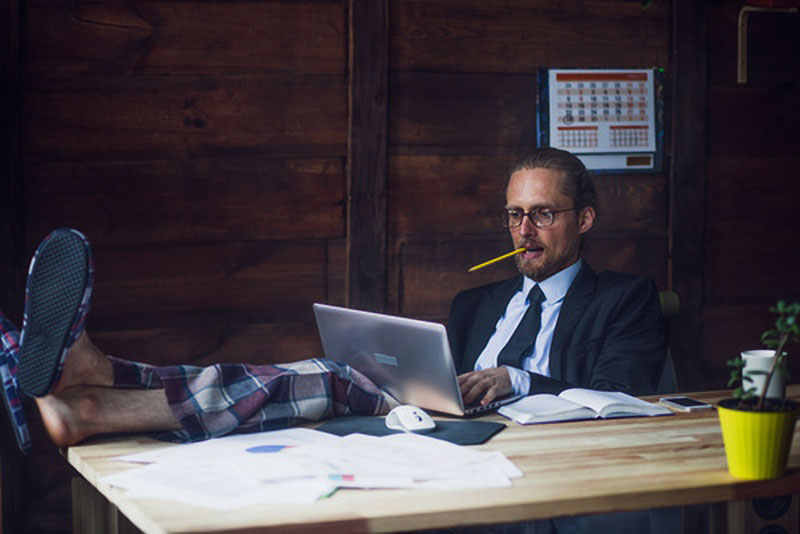 work remotely at home