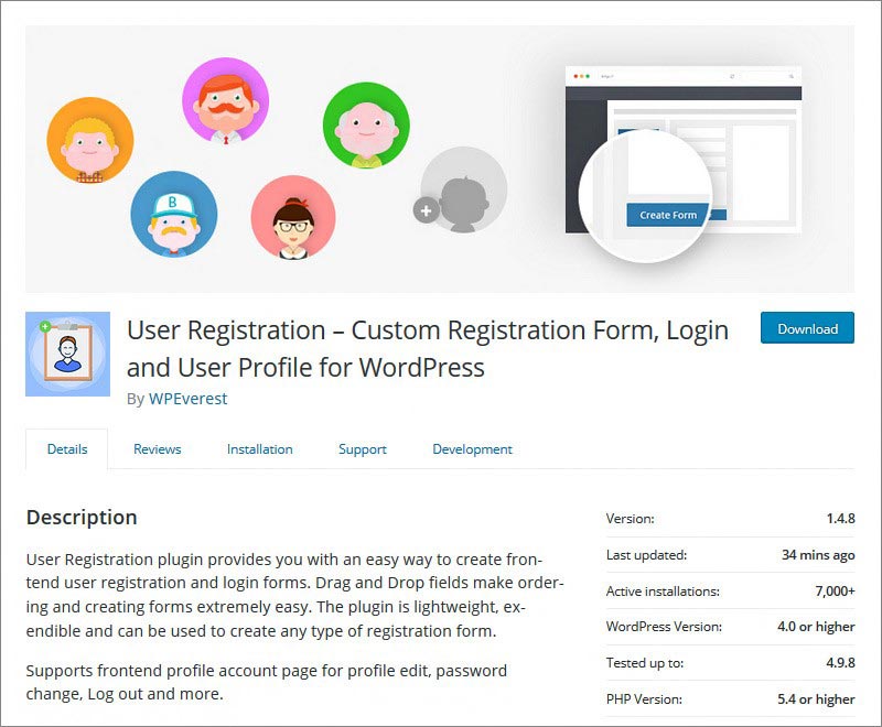 user registration wp plugin